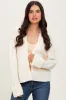Cream Contrast Knit Open Maternity Cardigan sold by Pinkblush