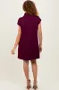 Plum Mock Neck Mini Dress sold by Pinkblush