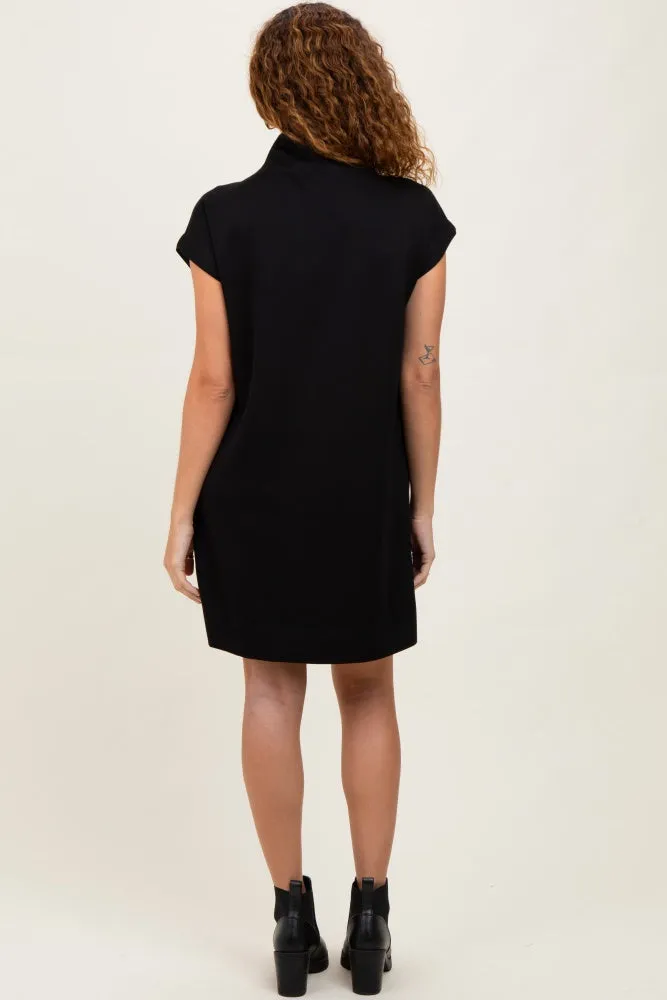 Black Mock Neck Mini Dress sold by Pinkblush product image thumbnail 4