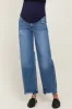 Dark Mid Rise Baggy Maternity Jeans sold by Pinkblush