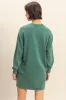 Forest Green Mineral Wash Oversized Sweatshirt Mini Dress sold by Pinkblush