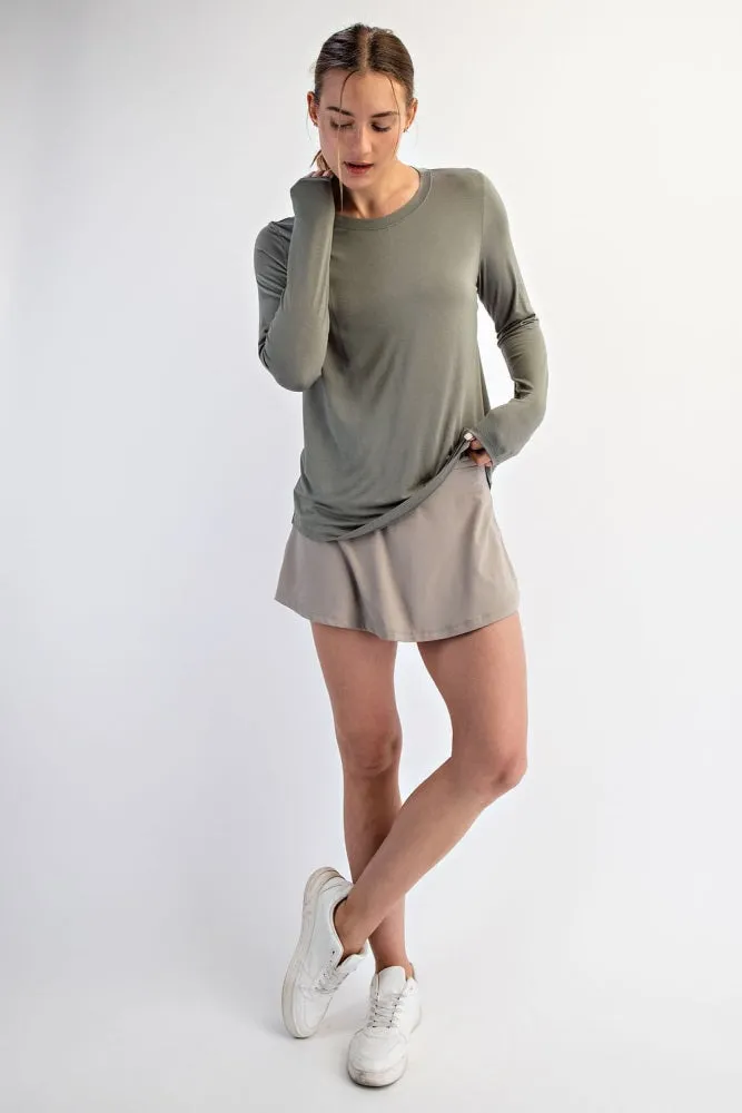 Light Olive Long Sleeve Top sold by Pinkblush product image thumbnail 5