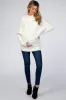 Cream Funnel Neck Dolman Sleeve Maternity Sweater sold by Pinkblush