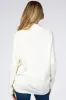 Cream Funnel Neck Dolman Sleeve Maternity Sweater sold by Pinkblush