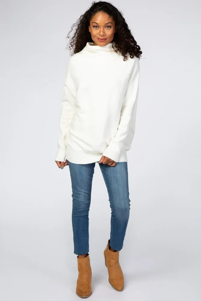Cream Funnel Neck Dolman Sleeve sold by Pinkblush product image thumbnail 4