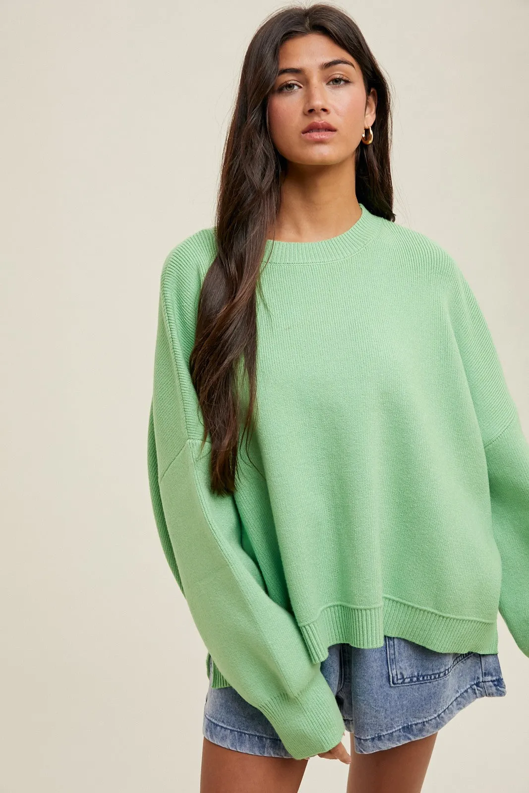 Lime Drop Shoulder Relaxed Fit Maternity Sweater sold by Pinkblush product image thumbnail 5