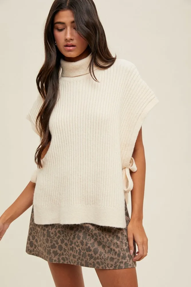 Cream Turtleneck Maternity Sweater Vest sold by Pinkblush product image thumbnail 4