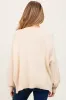 Cream Drop Shoulder Relaxed Fit Maternity Sweater sold by Pinkblush