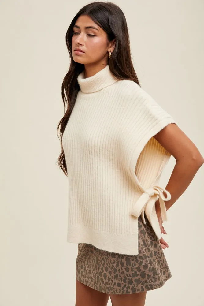 Cream Turtleneck Sweater Vest sold by Pinkblush product image thumbnail 2