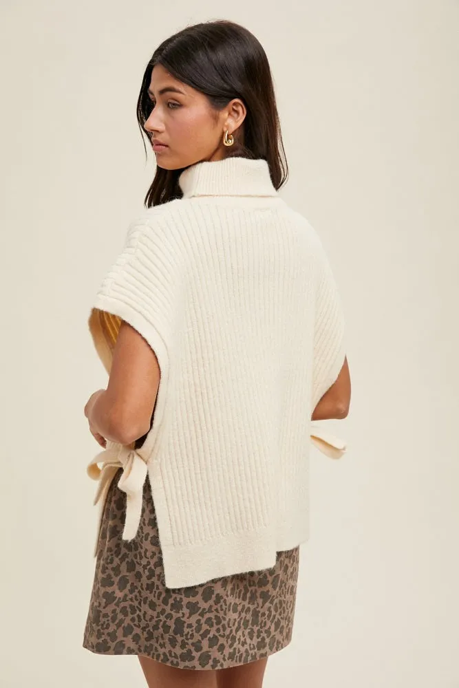 Cream Turtleneck Sweater Vest sold by Pinkblush product image thumbnail 3