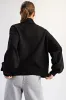 Black French Terry Quarter Zip Pullover sold by Pinkblush