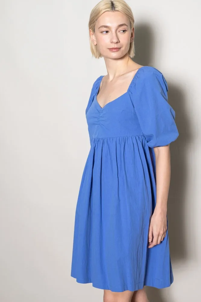 Blue Sweetheart Neckline Puff Sleeve Dress sold by Pinkblush product image thumbnail 3