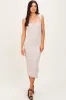 Beige Cutout Fitted Midi Dress sold by Pinkblush