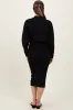 Black Bodycon Dress And Sweater Maternity Set sold by Pinkblush