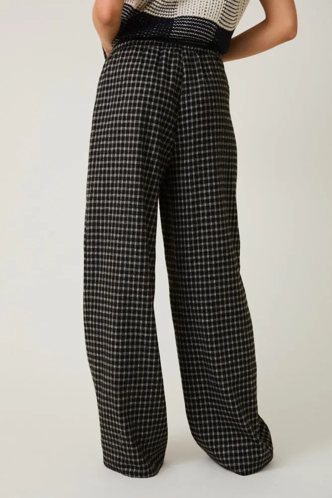 Black Plaid Drawstring Flannel Pants sold by Pinkblush product image thumbnail 4