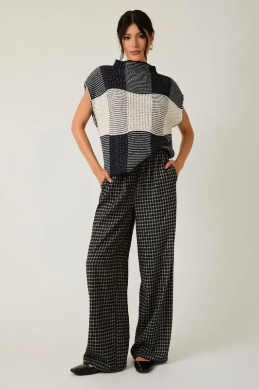 Black Plaid Drawstring Flannel Pants sold by Pinkblush