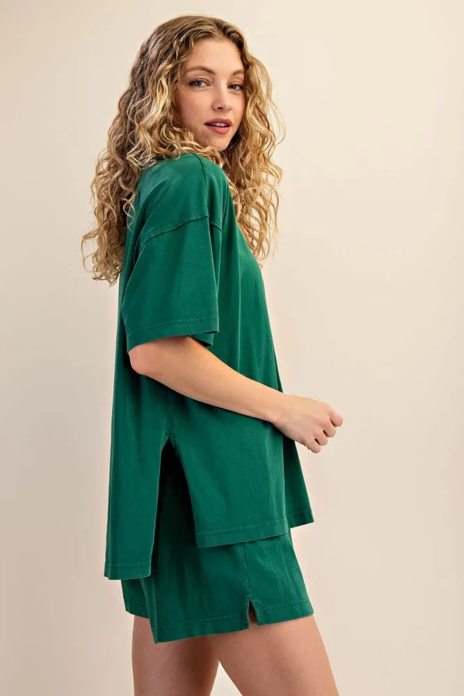 Green Washed Oversized Boxy Tee sold by Pinkblush product image thumbnail 2