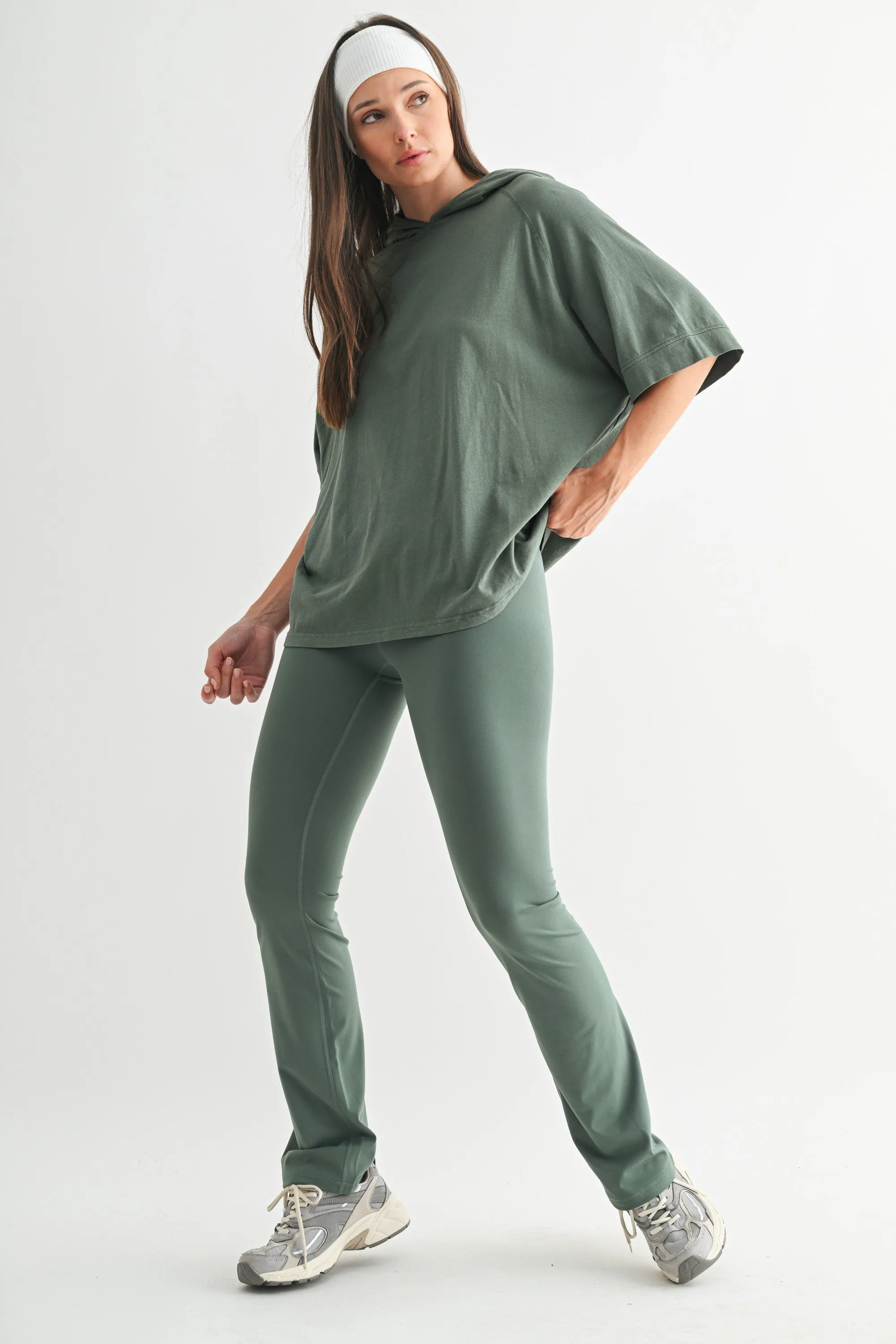 Olive Hooded Short Sleeve Top sold by Pinkblush product image thumbnail 3