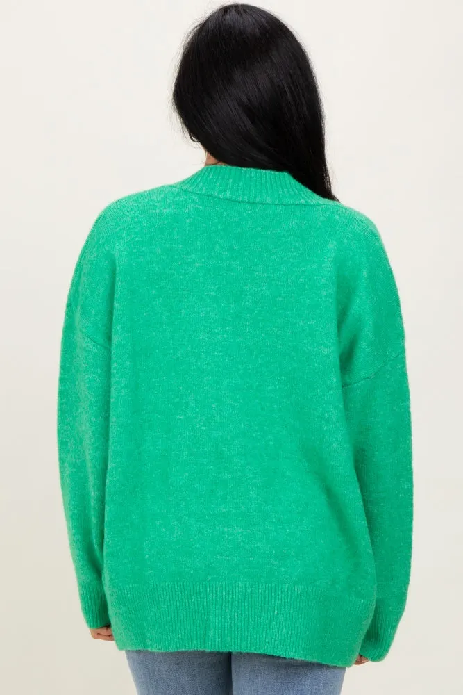 Green Oversized Toggle Button Cardigan sold by Pinkblush product image thumbnail 4