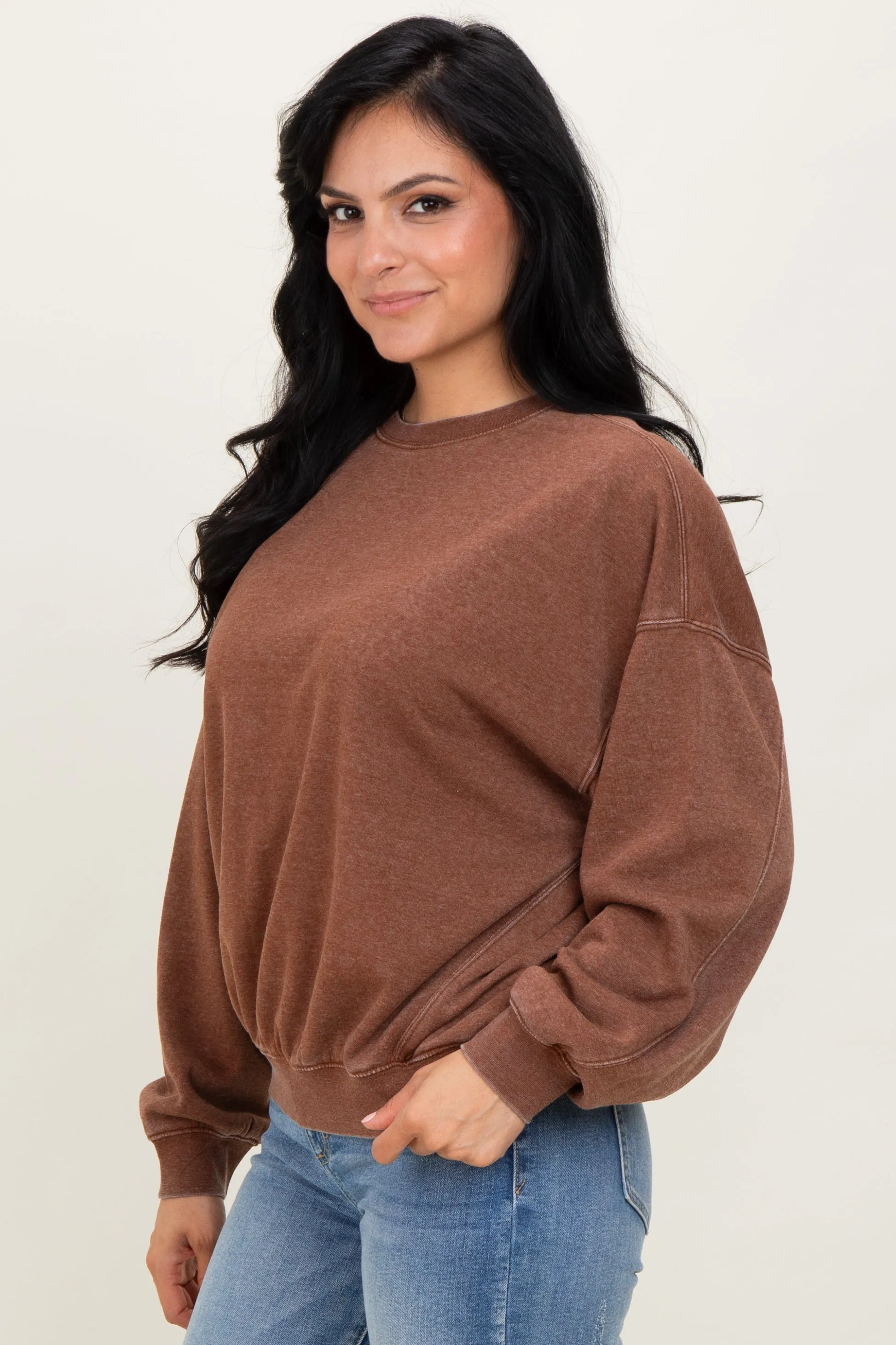 Camel Long Sleeve Sweatshirt sold by Pinkblush product image thumbnail 3