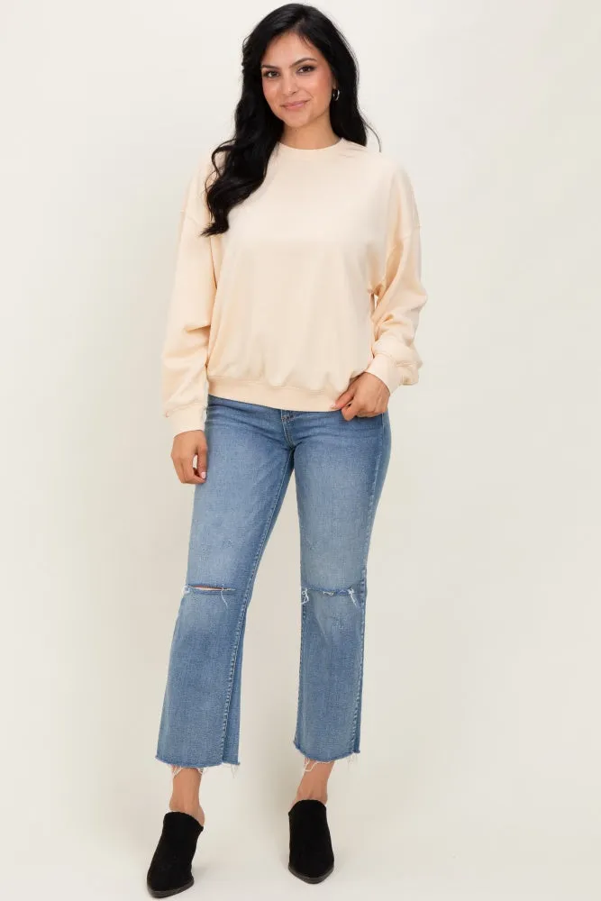 Cream Long Sleeve Sweatshirt sold by Pinkblush product image thumbnail 2