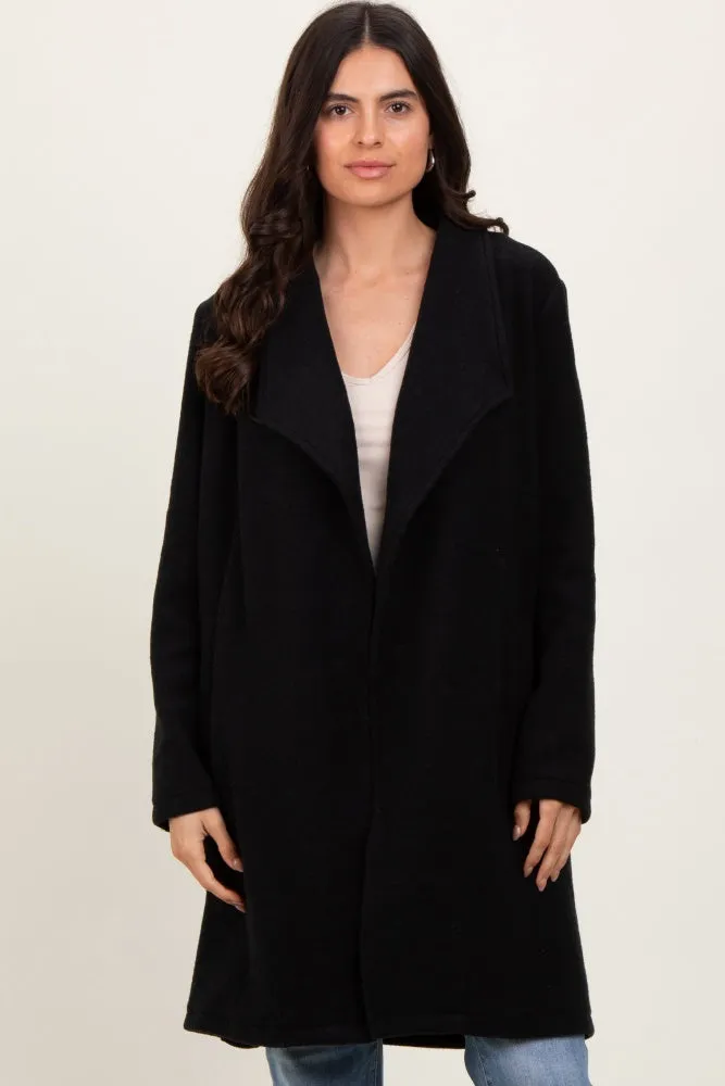 Black Knit Relaxed Fit Coat Jacket sold by Pinkblush product image thumbnail 2