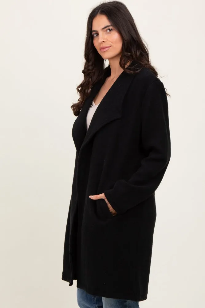 Black Knit Relaxed Fit Coat Jacket sold by Pinkblush product image thumbnail 3