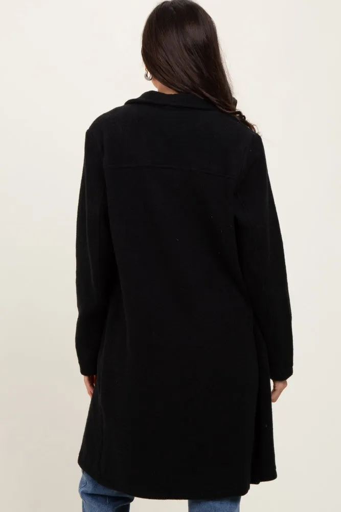 Black Knit Relaxed Fit Coat Jacket sold by Pinkblush product image thumbnail 4
