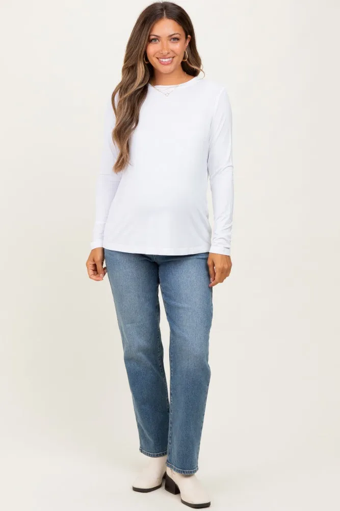 White Long Sleeve Maternity Top sold by Pinkblush product image thumbnail 2
