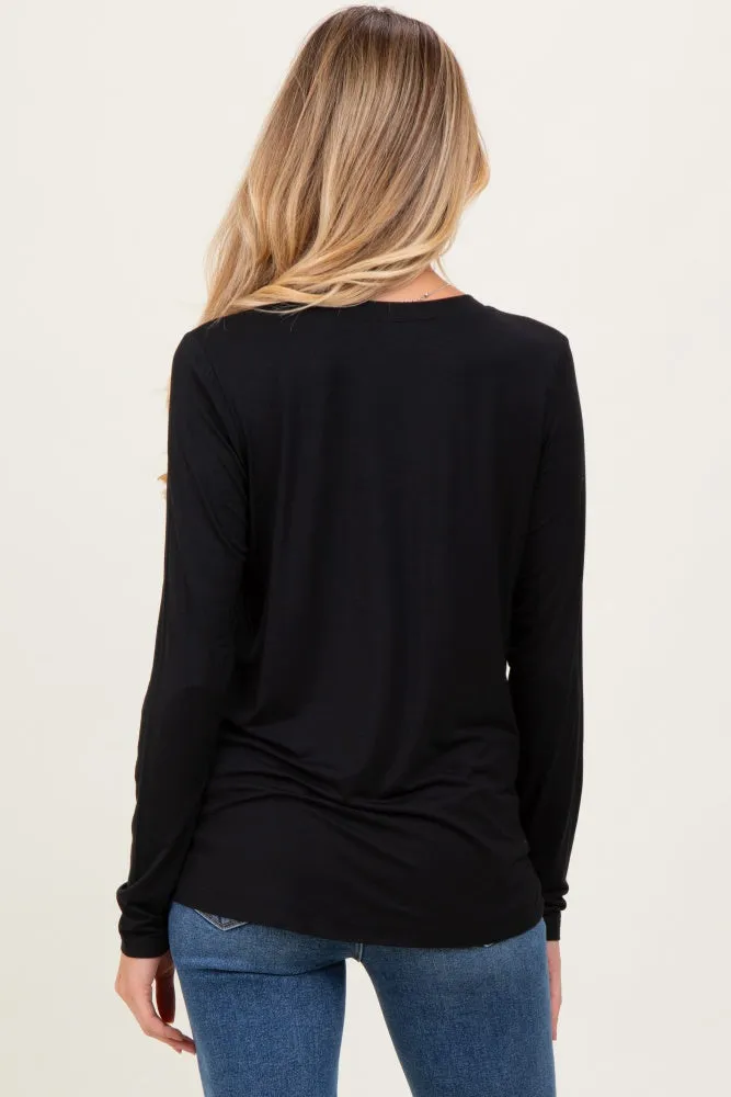 Black Long Sleeve Maternity Top sold by Pinkblush product image thumbnail 3