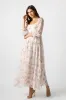 Light Pink Floral Chiffon Long Sleeve Maternity Maxi Dress sold by Pinkblush