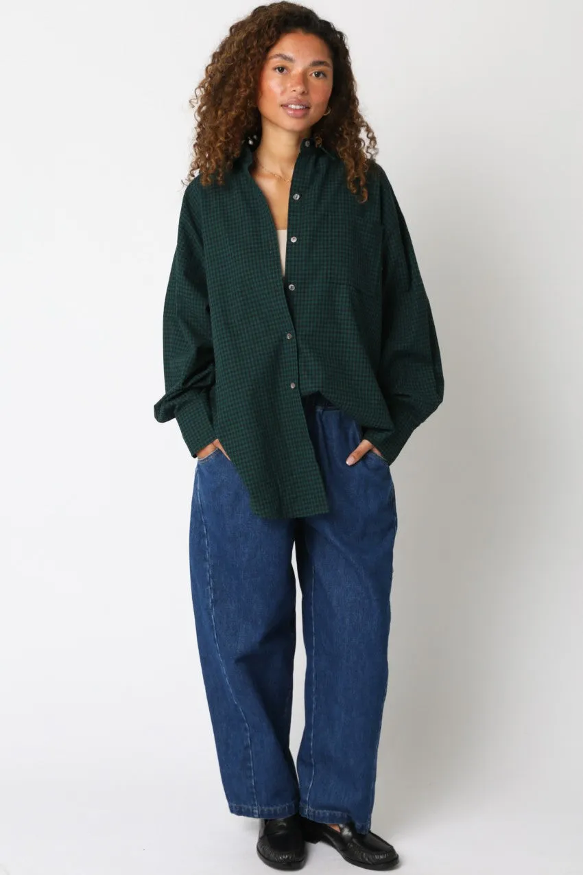 Forest Green Plaid Linen Blend Button Down Shirt sold by Pinkblush product image thumbnail 4