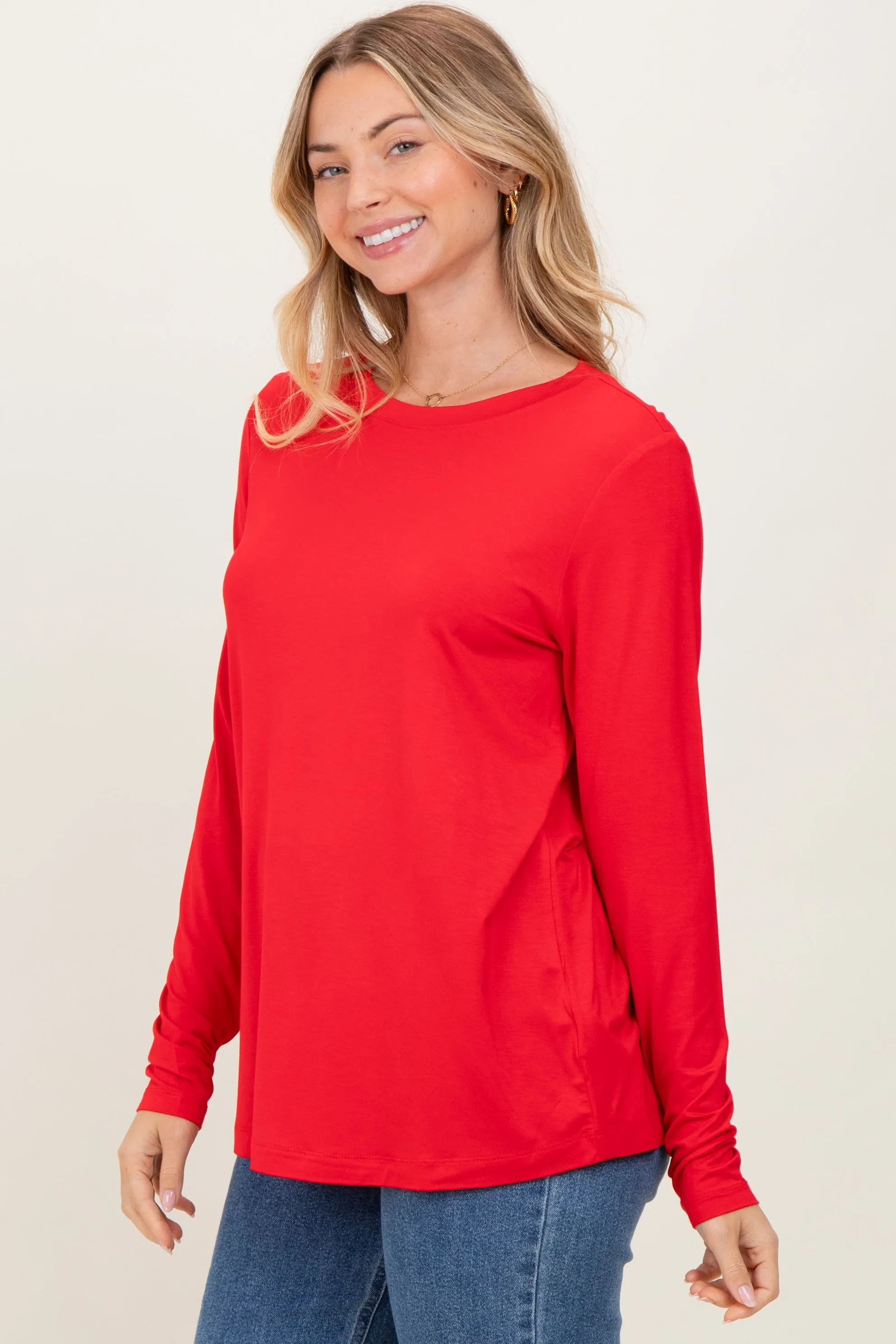 Red Long Sleeve Top sold by Pinkblush product image thumbnail 3