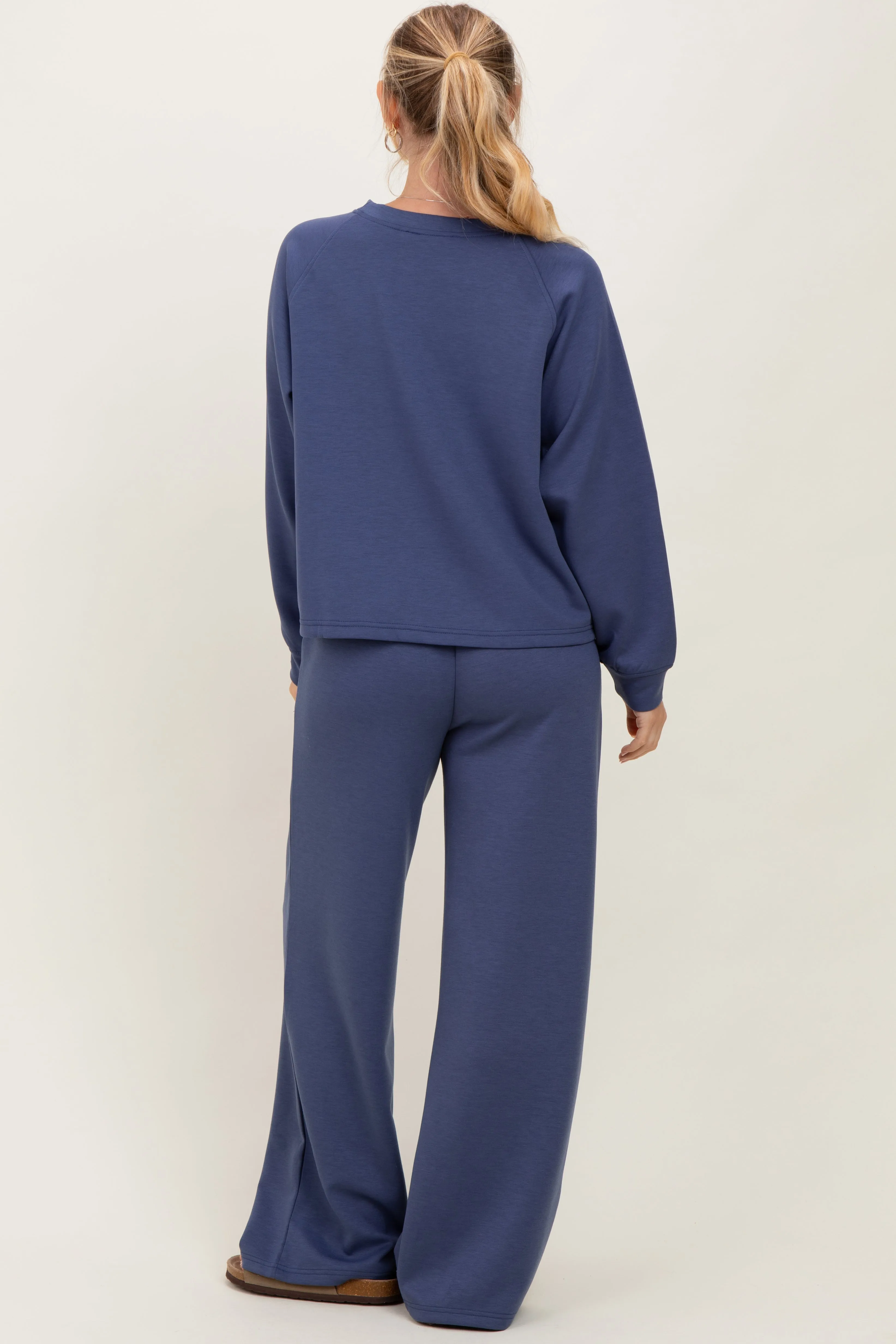 Blue Crewneck Pullover Pant Set sold by Pinkblush product image thumbnail 4