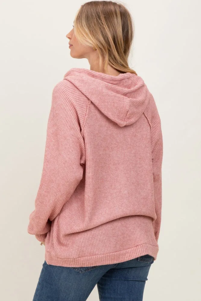 Mauve Long Sleeve Solid Hoodie Top sold by Pinkblush product image thumbnail 4