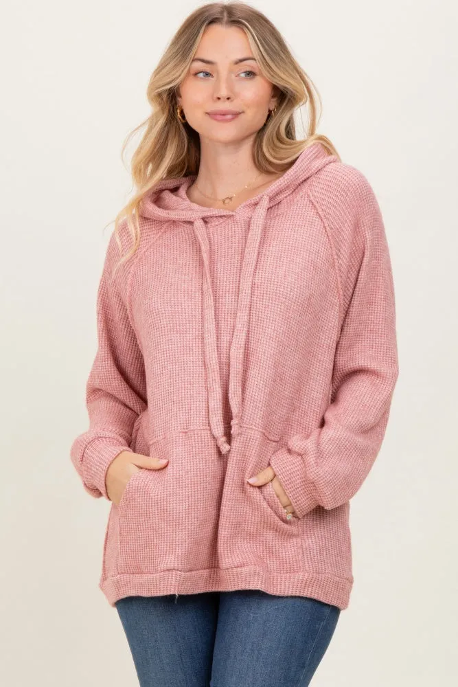 Mauve Long Sleeve Solid Hoodie Top sold by Pinkblush product image thumbnail 2