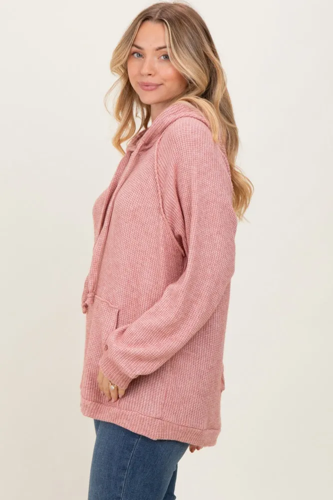 Mauve Long Sleeve Solid Hoodie Top sold by Pinkblush product image thumbnail 3