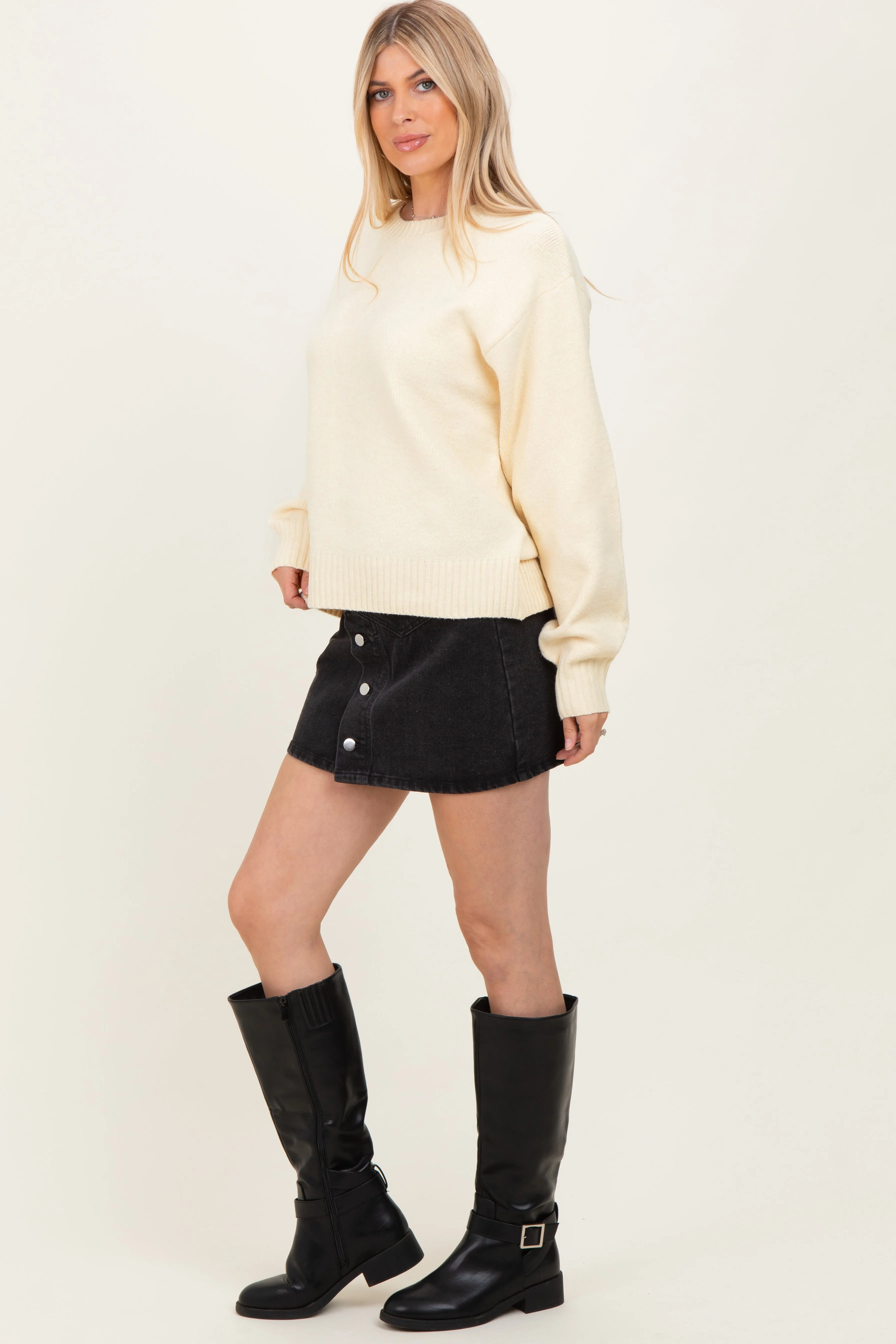 Yellow Chunky Knit Oversized Sweater sold by Pinkblush product image thumbnail 3