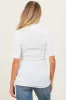 White Soft Brushed Knit Mock Neck Maternity Top sold by Pinkblush