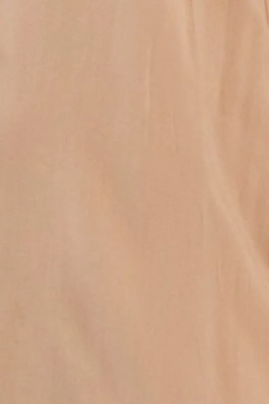 Camel Button Accent Front Slit Midi Dress sold by Pinkblush product image thumbnail 5