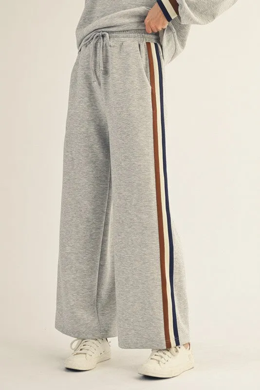 Heather Grey Contrast Trim Sweatpants sold by Pinkblush product image thumbnail 2