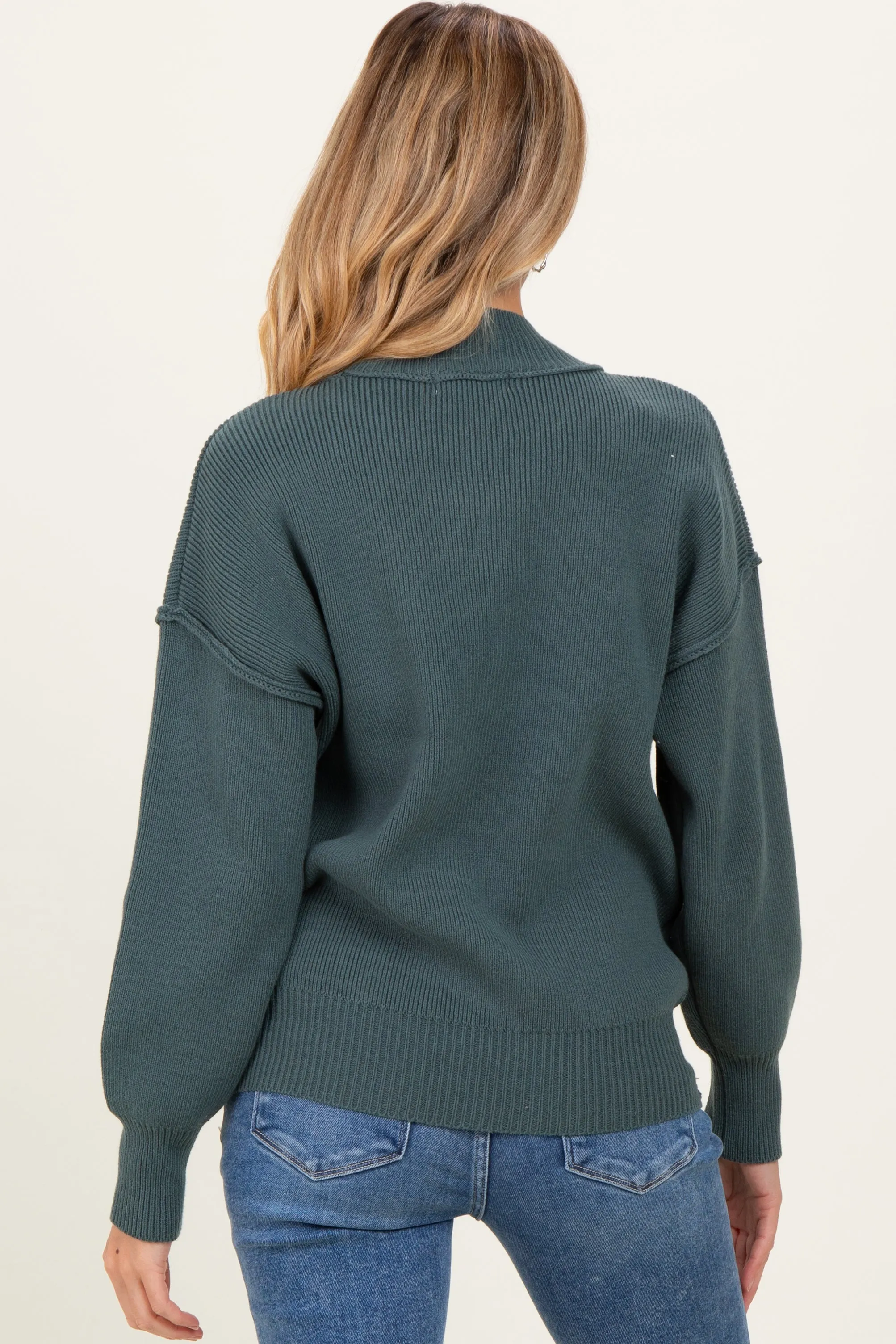Jade Wide Neck Drop Shoulder Maternity Sweater sold by Pinkblush product image thumbnail 4