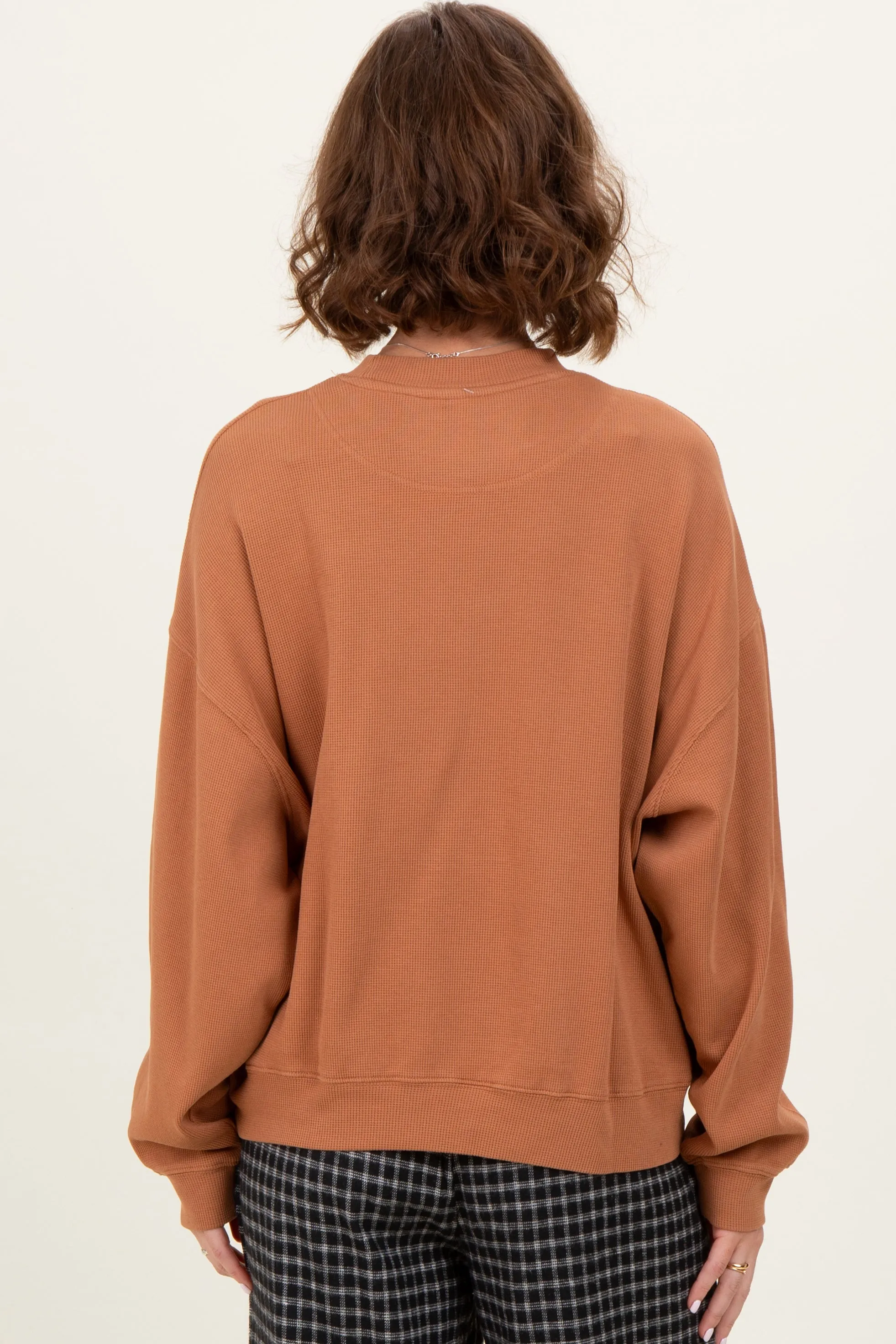 Camel Waffle Knit Pullover sold by Pinkblush product image thumbnail 3