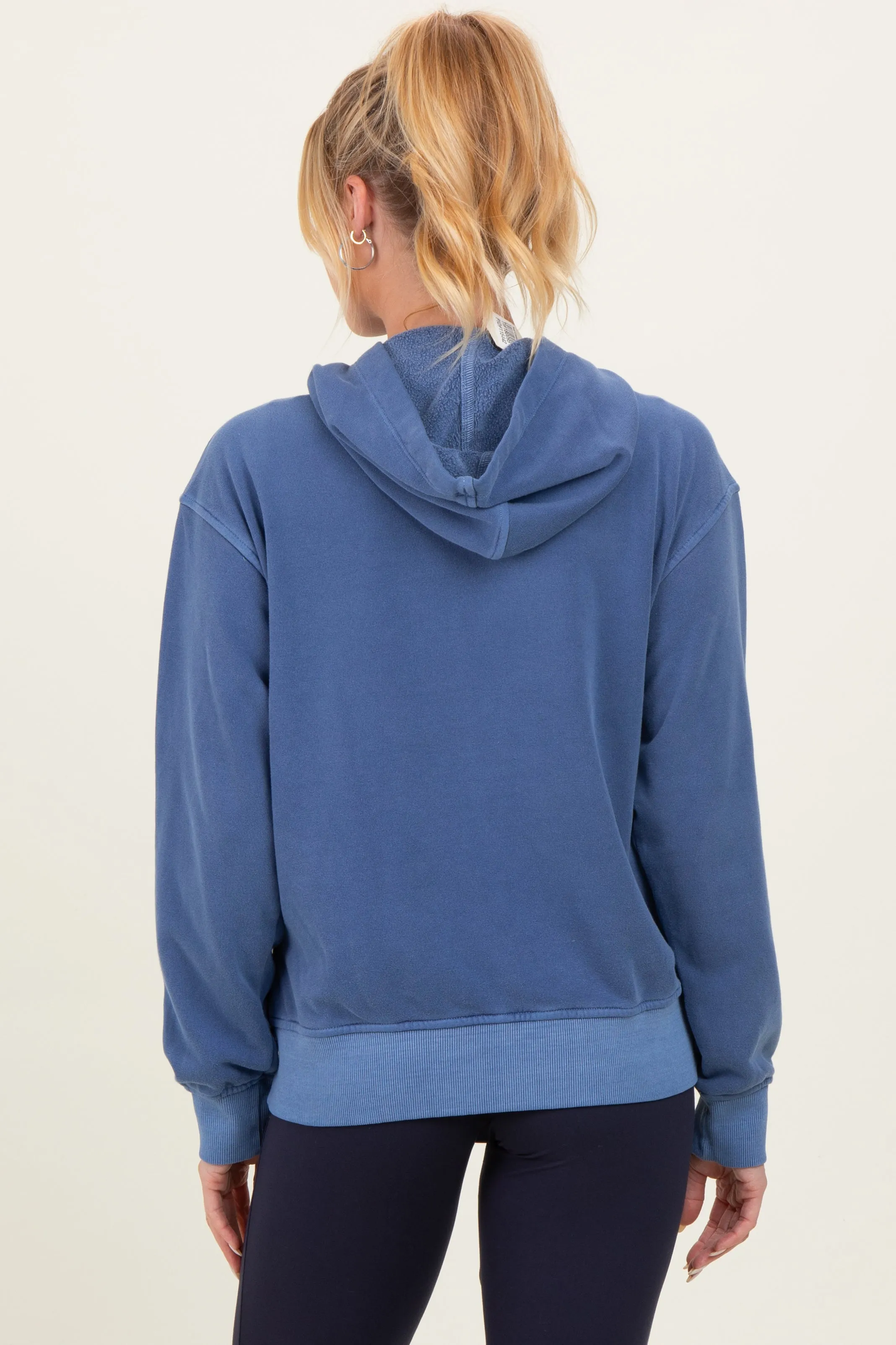 Navy Soft Fleece Maternity Pocket Hoodie sold by Pinkblush product image thumbnail 4
