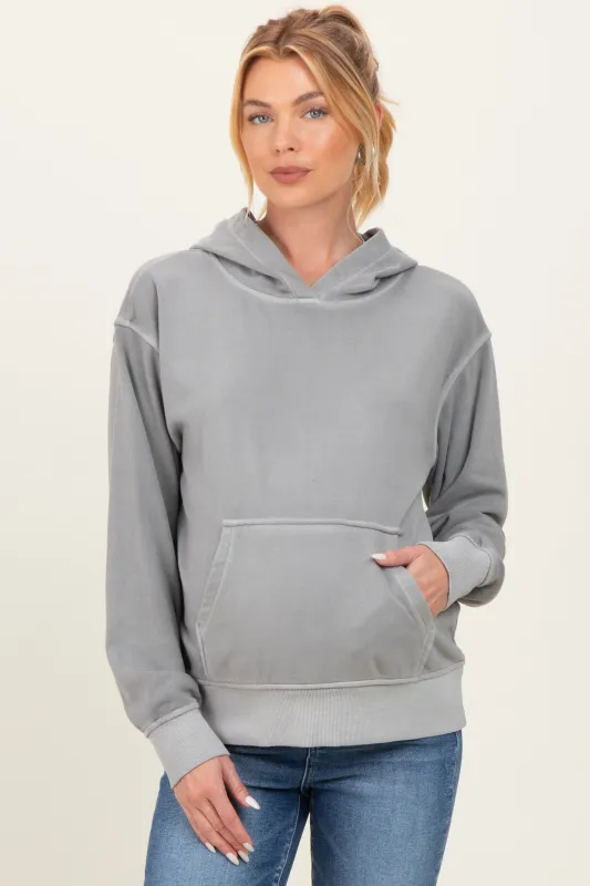 Sleet Soft Fleece Maternity Pocket Hoodie sold by Pinkblush
