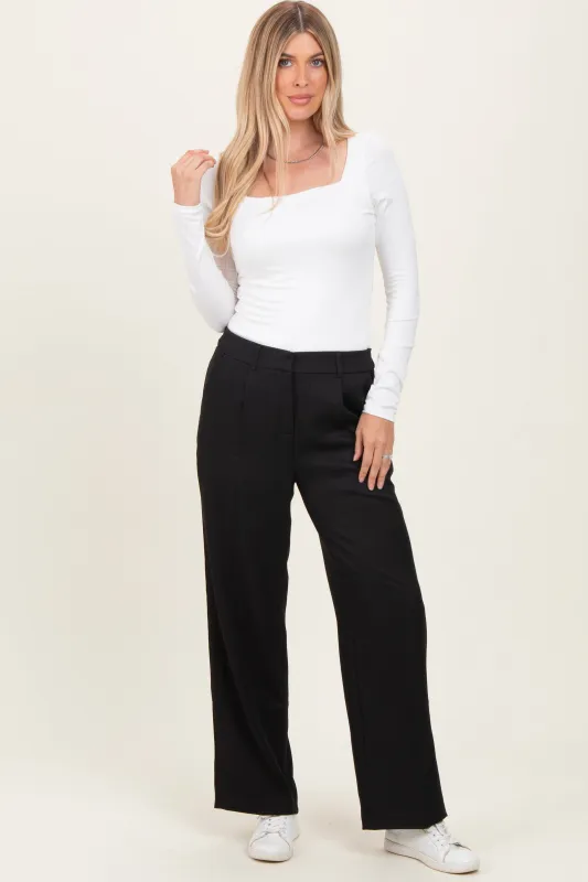Black Wide Leg Trousers sold by Pinkblush