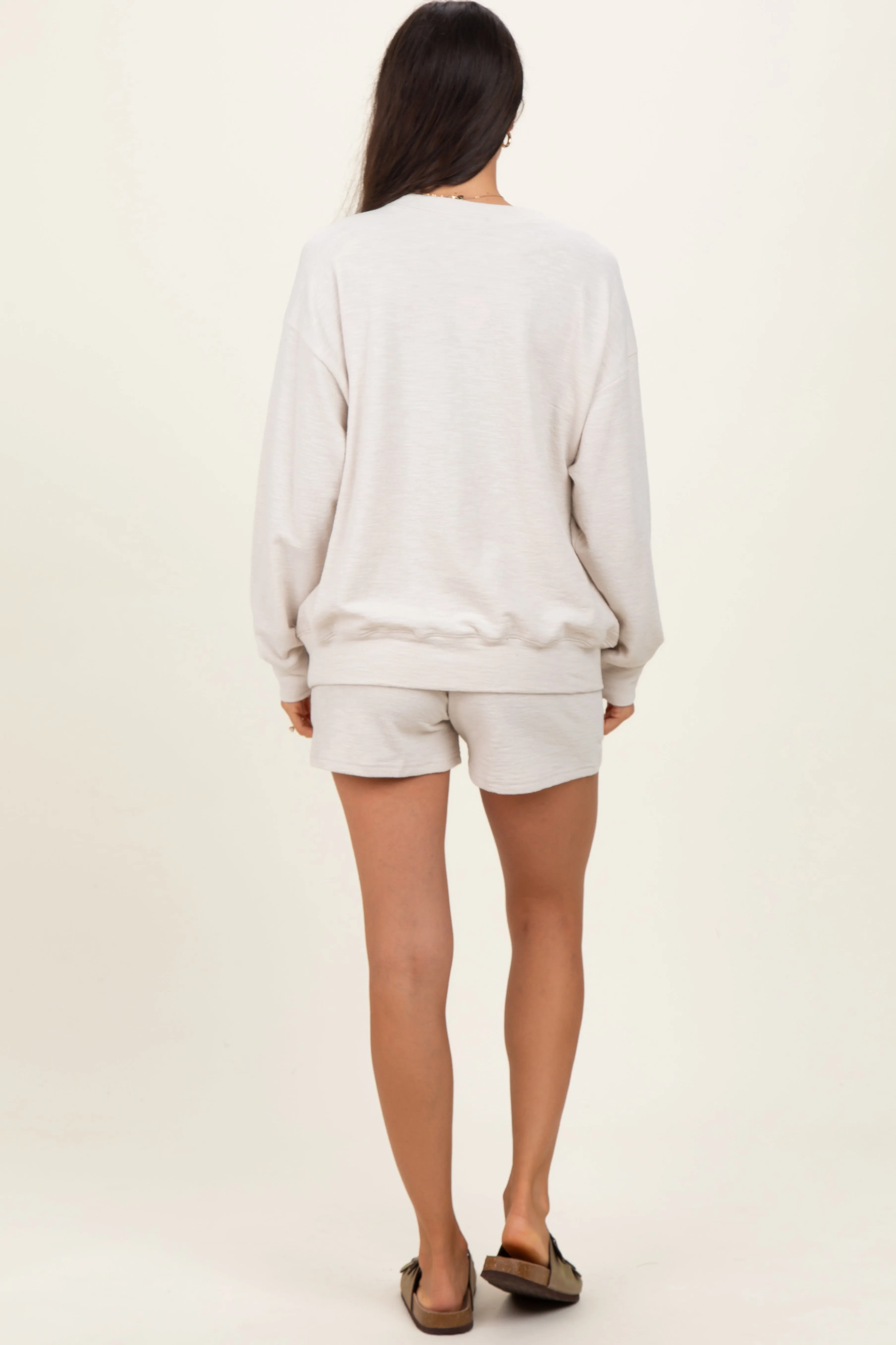 Beige Pullover & Shorts Set sold by Pinkblush product image thumbnail 4