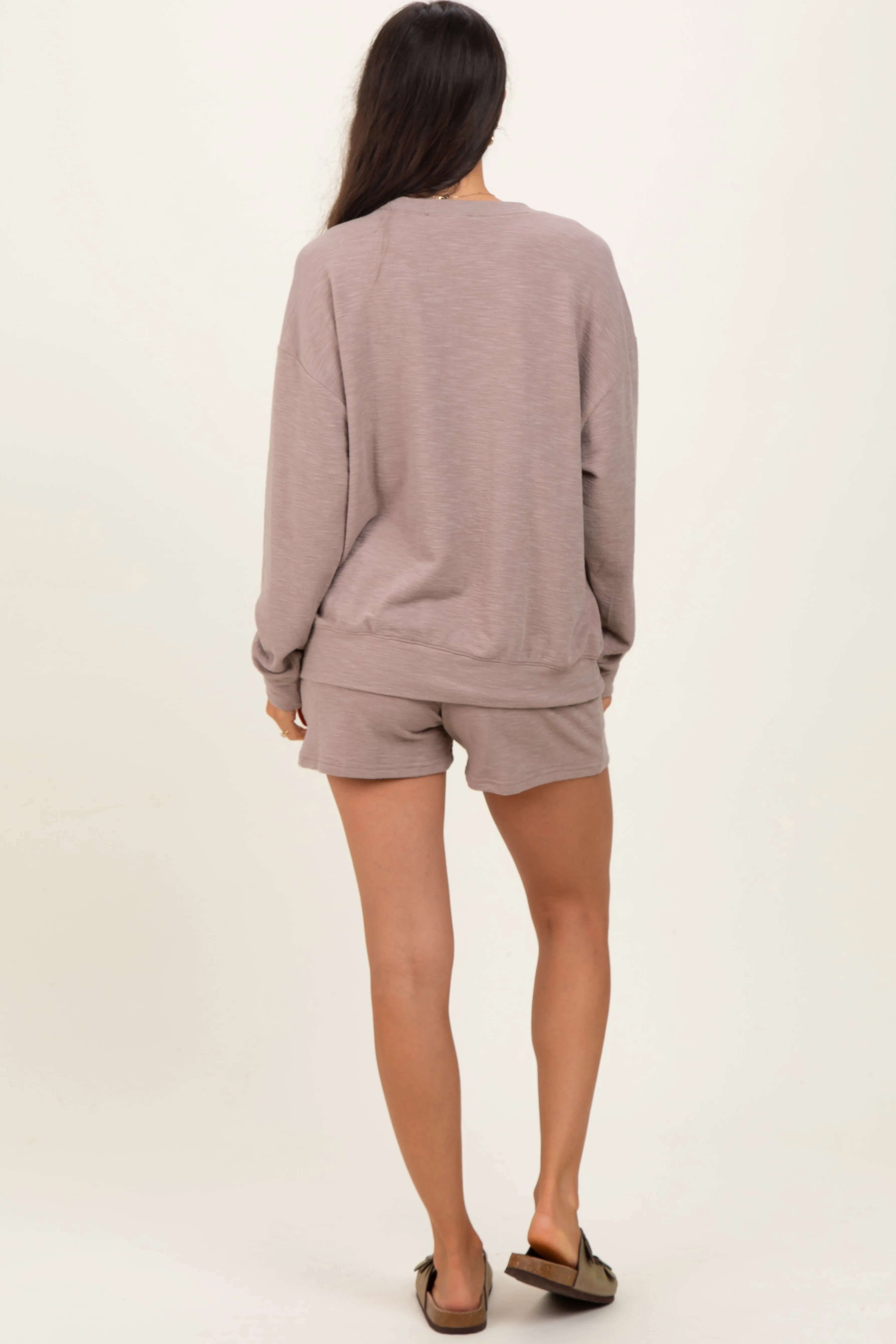 Mocha Pullover & Shorts Set sold by Pinkblush product image thumbnail 4