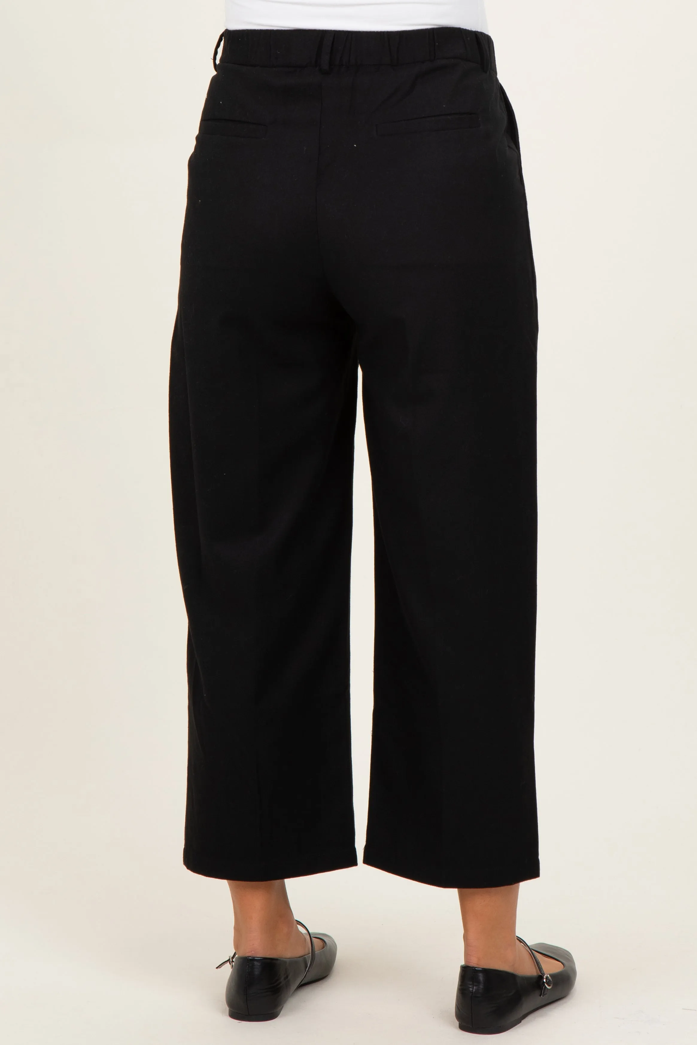 Black Elastic Waist Semi Formal Maternity Slacks sold by Pinkblush product image thumbnail 4