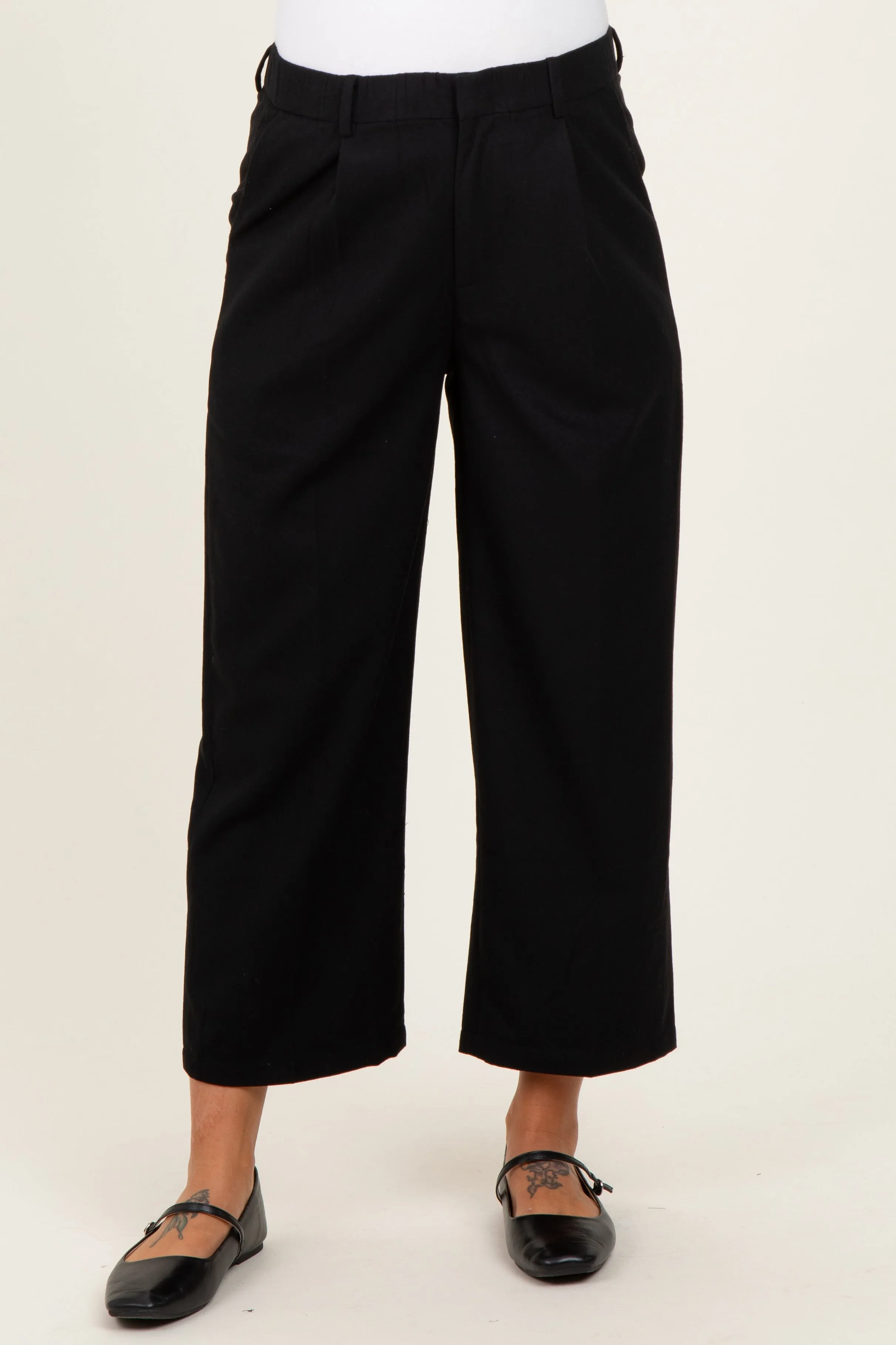 Black Elastic Waist Semi Formal Maternity Slacks sold by Pinkblush product image thumbnail 2